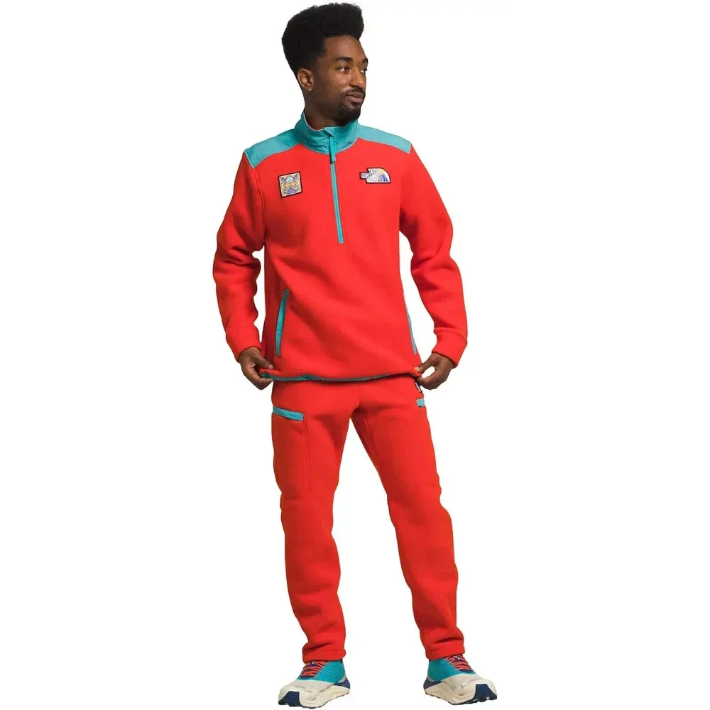 The North Face Alpine Polartec 200 Sweatshirt Men's Small Red 1/4 Zip SGN1619